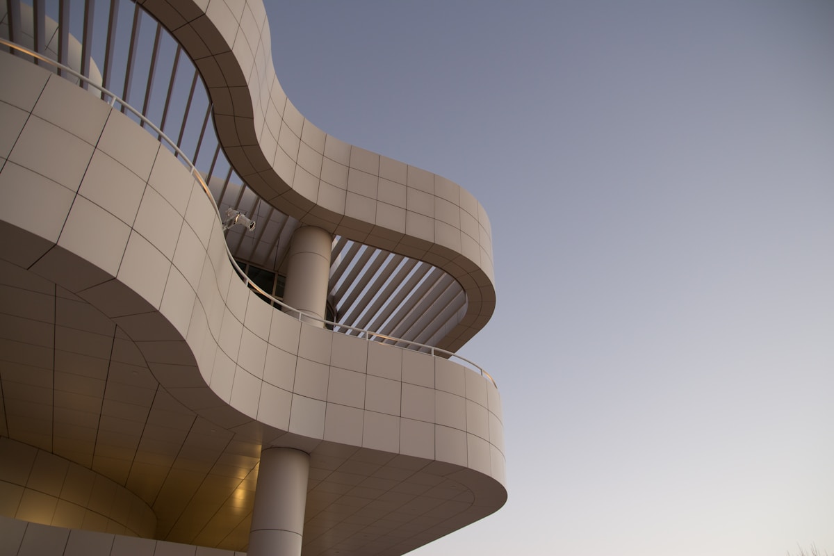 Architectural detail of an Argentine residential tower